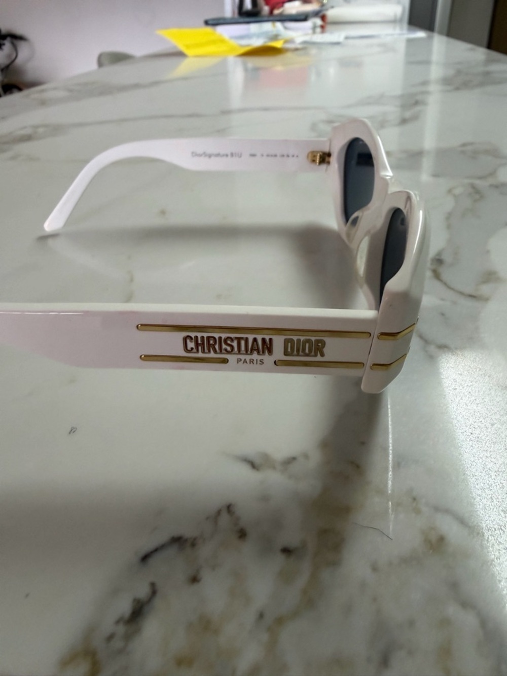 Dior White Cat-Eye Sunglasses - Picture 3 of 5